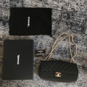 Authentic black Chanel evening bag